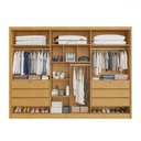 Ver imagem 3 de Guarda-roupa Casal Valencia 6 Portas 6 Gavetas 100% Mdf com Espelho Peroba/off White - Mademarques