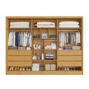 Ver imagem 6 de Guarda-roupa Casal Valencia 6 Portas 6 Gavetas 100% Mdf com Espelho Peroba/off White - Mademarques