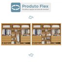 Ver imagem 5 de Guarda-roupa Casal Valencia 6 Portas 6 Gavetas 100% Mdf com Espelho Peroba/off White - Mademarques