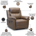 Ver imagem 6 de Poltrona do Papai Retrátil Reclinável Elétrica Imperial L06 Couro Marrom Castanho - Lyam Decor