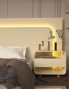 Ver imagem 5 de Conjunto Cabeceira Box Regulável com Duas Mesas LED Niara Cor:Off White