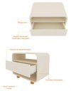 Ver imagem 7 de Conjunto Cabeceira Box Regulável com Duas Mesas LED Niara Cor:Off White