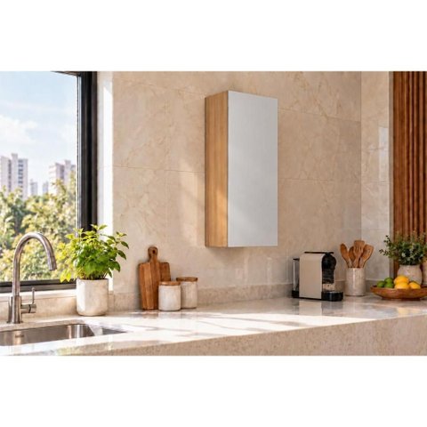 Módulo Cozinha Linea Allure Allure c/1 Porta 40cm Jequitiba/Gris Linea Brasil