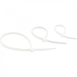 Abraçadeira de nylon branca tubo com 300 peças Vonder - 3 Abraçadeira de nylon branca tubo com 300 peças Vonder - 3