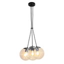 Ver imagem 2 de Lustre Pendente Blumenau Globb 3 Âmbar E27 Bivolt
