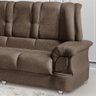 Conjunto de Sofá Mega Big 3 e 2 lugares em Tecido com encosto alto – Marrom - 6