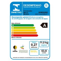 Lava e Seca Samsung Ecobubble 11 Kg Smart Check Wd11a - 13