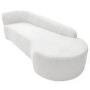 Ver imagem 5 de Kit Divã Recamier Orgânico França 220cm Lado Direito e Poltrona Amore Bouclé