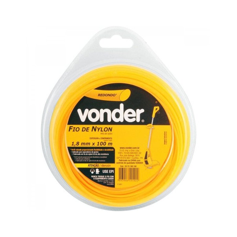 Fio de nylon 18 mm x 100 m redondo Vonder Fio de nylon 18 mm x 100 m redondo Vonder