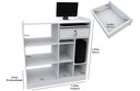 Ver imagem 4 de Balcão Caixa Vitrine M4 Fechado Mdp Computador Atendimento VETORIAL MÓVEIS Branco