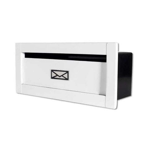 Caixa Correio Techinox Carta Luxo Linear Branca Fosca Pintura de Alta Resistência