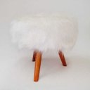 Ver imagem 1 de Puff Decorativo Pelo Alto Branco
