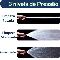 Bico de Mangueira Modelo 3 em 1 Jato Alta Pressão Potente - 3
