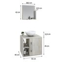 Ver imagem 4 de Conjunto Balcão C-cuba R30 e Espelheira Soft 500 Nogal C-preto Ônix Snow