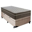 Ver imagem 2 de Cama Box Baú Suede Solteiro + Colchão Sereneprime Molas Ensacadas 88x188x69 Bege