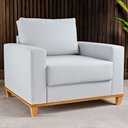 Ver imagem 1 de Poltrona Itália Linho Gelo - Vian