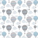 Ver imagem 2 de Papel de Parede Adesivo Infantil Balão Azul - 3,0m