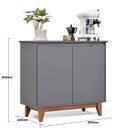 Ver imagem 6 de Buffet 02 Portas sem Gaveta Flow Cinza