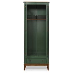 Guarda-roupa Rústico 2 Portas e 1 Gavetas - Madeira Maciça e Mdf - Verde - 3