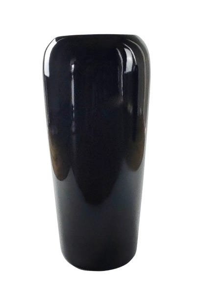 Vaso de Fibra de Vidro Estilo Vietnamita Preto 76x29cm