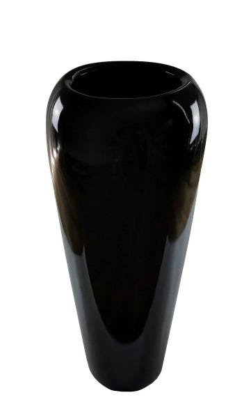 Vaso de Fibra de Vidro Estilo Vietnamita Preto 76x29cm - 3