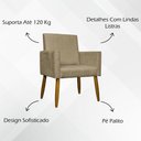 Ver imagem 4 de Kit 4 Poltronas Decorativas Mari Suede Pé Palito Castanho - Nude Suede