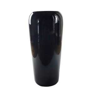 Vaso de Fibra de Vidro 63X28 cm Estilo Vietnamita Preto