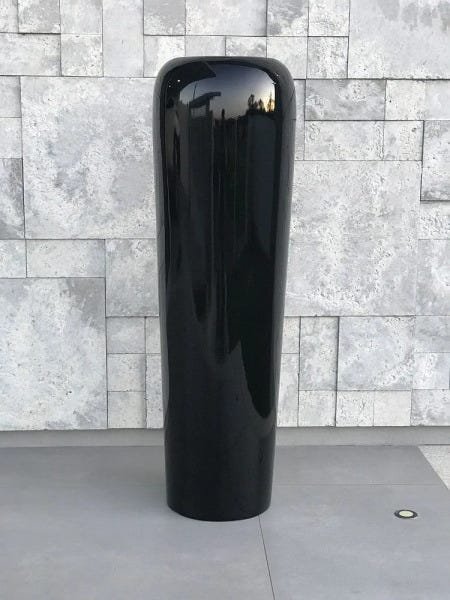 Vaso de Fibra de Vidro Estilo Vietnamita 100x30 cm Preto - 2