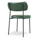 Ver imagem 3 de Kit 04 Cadeiras Sala de Jantar Lila Estofada com Encosto Couríssimo Verde - Abmaza