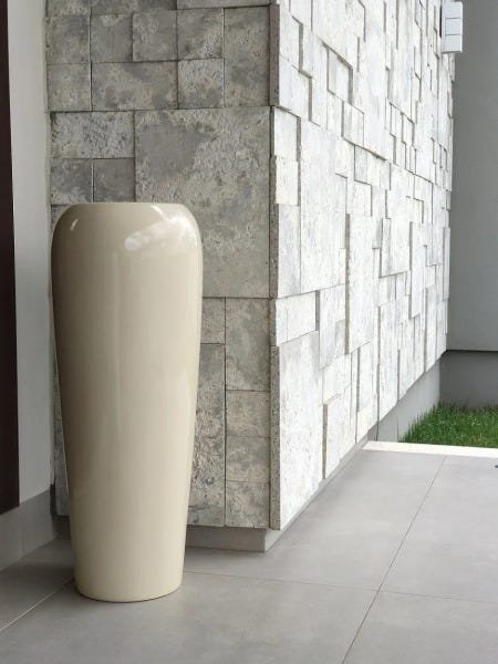 Vaso de Fibra de Vidro Vietnamita Areia 76x29 cm Cachepot - 2
