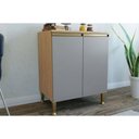 Ver imagem 1 de Gabinete Cozinha Modulado Rebeca c/2 Portas 70cm Mel/Cinza Movelbento