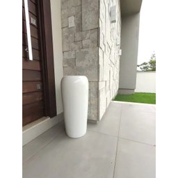 Vaso de Fibra de Vidro 63x28cm Estilo Vietnamita Branco - 4