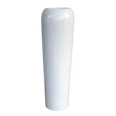 Vaso de Fibra de Vidro Estilo Vietnamita 100x30cm Branco