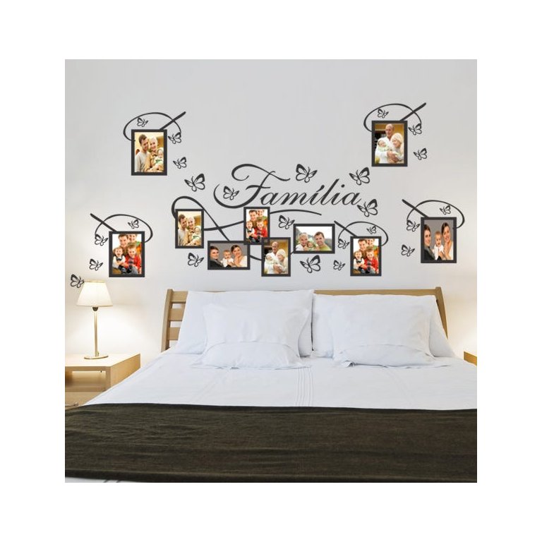 Adesivo Decorativo para foto grande e pequena nome Família