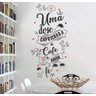 Adesivos Decorativo de Parede Frase Uma Dose Caprichada Bar e Cozinha - 1
