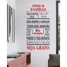 Decoração de Frase Regras Da Família Sala Quarto Cozinha - 1
