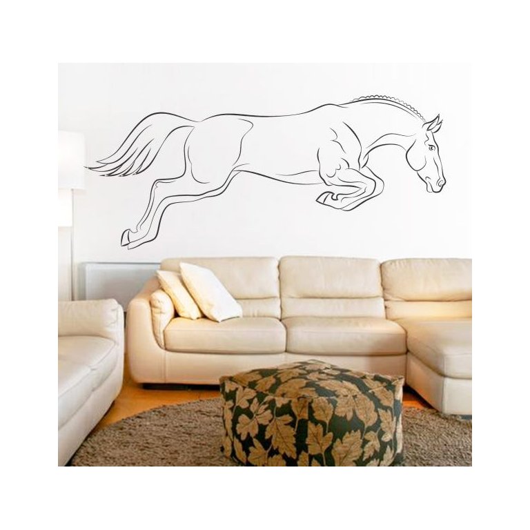 Adesivo Decorativo Para Quarto Sala Animal Cavalo pulando