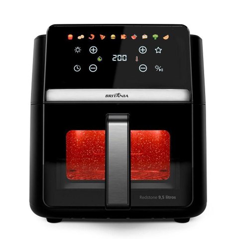 Fritadeira Air Fryer Britânia BAF95A 9,5L 1800W Painel Digital Inox 220V