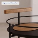 Ver imagem 5 de Carrinho Bar Móbile sem Porta Metal 62cm Preto-Amêndoa Rudnick