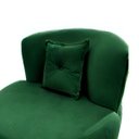 Ver imagem 5 de Poltrona Decorativa Orgânica Sala Recepção Suede Verde + Almofada