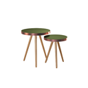 Ver imagem 3 de Kit 2 Mesas Auxiliares Lisboa + 1 Puff Miami Verde Adz