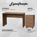 Ver imagem 6 de Mesa e Gaveteiro 3 Gavetas para Escritorio Gamer B29 Mell Preto Novam Mell Preto