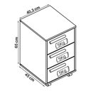 Ver imagem 5 de Mesa e Gaveteiro 3 Gavetas para Escritorio Gamer B29 Mell Preto Novam Mell Preto