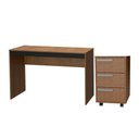 Ver imagem 1 de Mesa e Gaveteiro 3 Gavetas para Escritorio Gamer B29 Mell Preto Novam Mell Preto