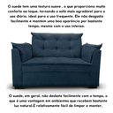 Ver imagem 5 de Sofá 2 Lugares para Sala Moderno Confortável Stella Suede:azul Marinho
