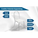 Ver imagem 3 de Cadeira de Cozinha Holanda 2C009 Kit 2 Un Cromado/Courano Branco - Kappesberg