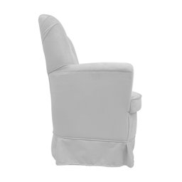 Poltrona de Amametação + Puff com Balanço Dayane Suede:branco - 4