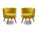 Ver imagem 2 de Kit 2 Poltronas Para Sala Decorativa Isadora Suede Amarelo Madelina Decor