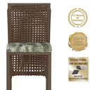 Ver imagem 3 de Mesa Bistrô e 4 Banquetas Roma Marrom Corda Estofado 5 Trama Marrom