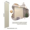 Revestimento Ripado Placa 50 cm x 250 cm 100% MDF Off White Notável Shop JM - 4